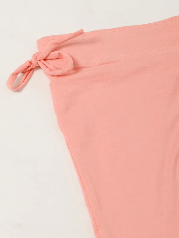 Peach_Cotton_Saree_Shapewear_For_Women_&_Girls