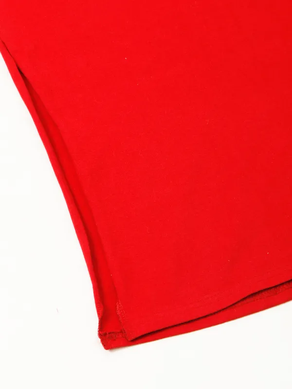 Red_Cotton_Saree_Shapewear_For_Women_&_Girls