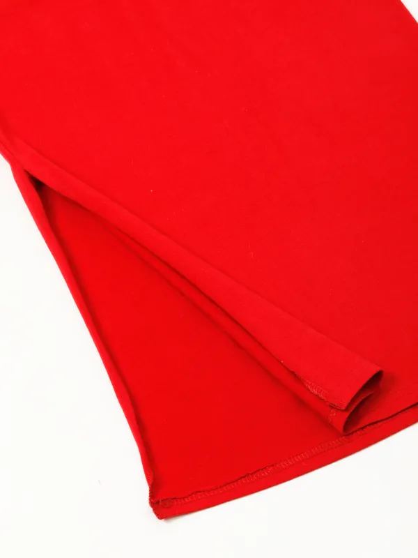 Red_Cotton_Saree_Shapewear_For_Women_&_Girls