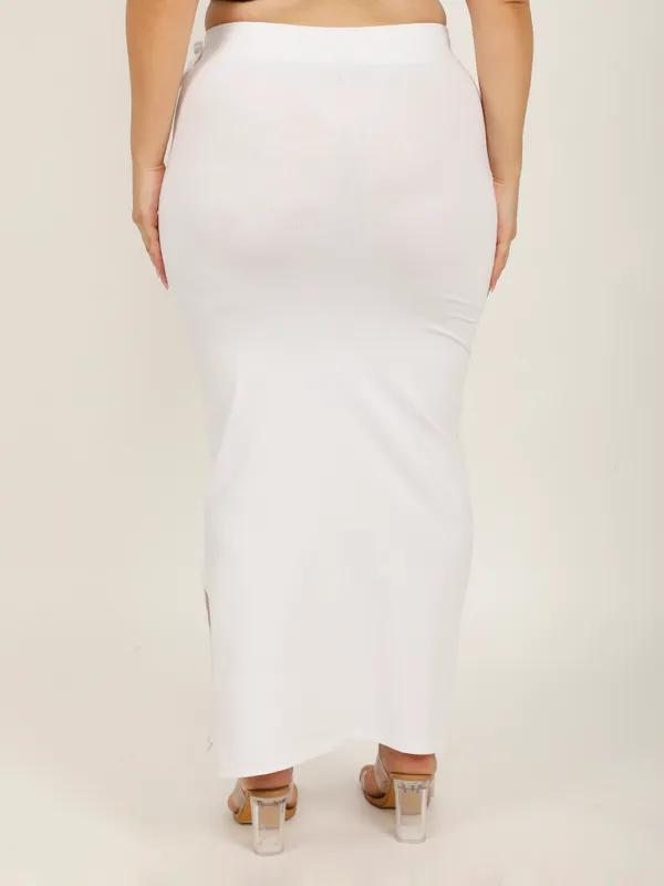 White_Cotton_Saree_Shapewear_For_Women_&_Girls