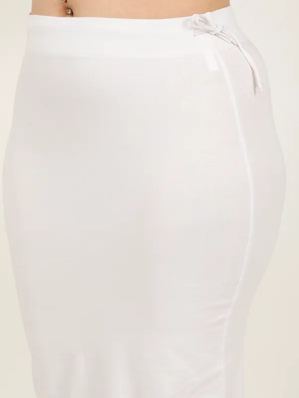 White_Cotton_Saree_Shapewear_For_Women_&_Girls