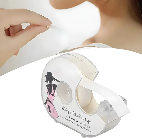 White_Fabric_Double-Sided_Body_Tape_For_Women_&_Girls