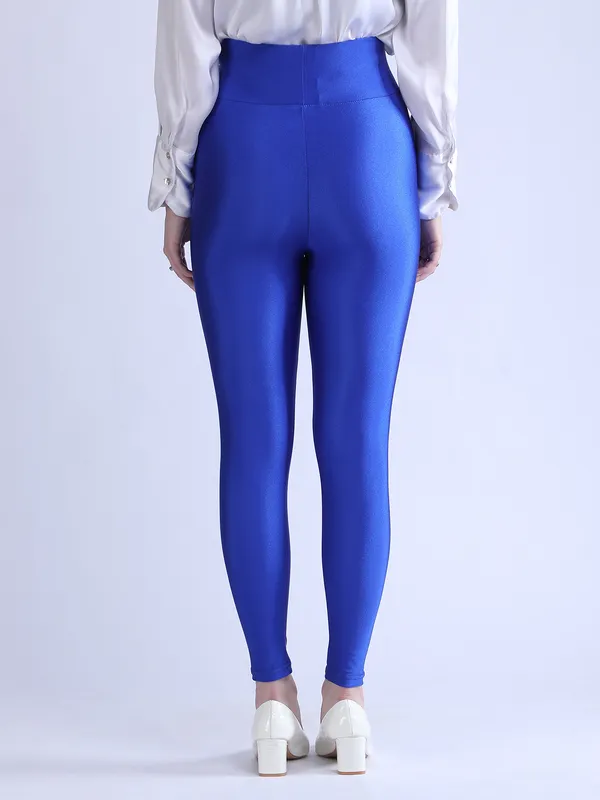 Royal_Blue_Premium_Luxe_Shimmer_High_Waist_Broad_Belt_Glossy_Leggings_For_Women_&_Girls