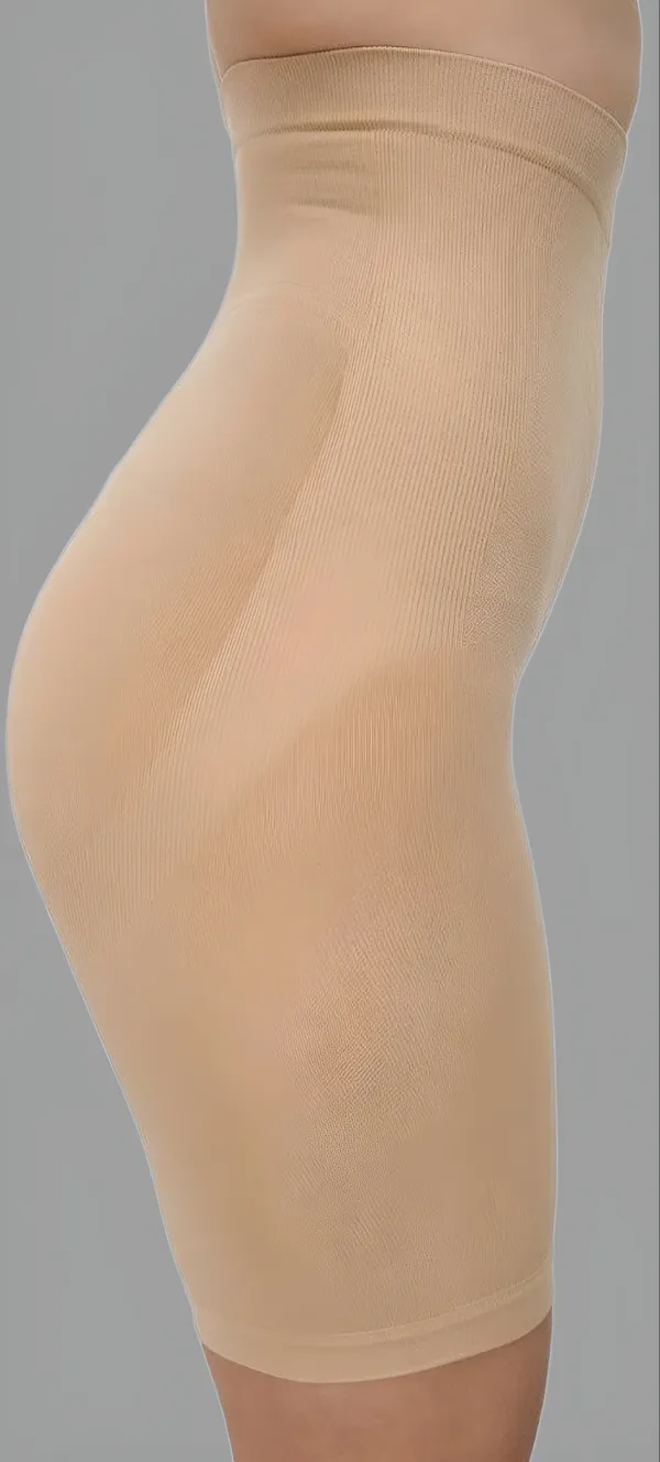 Beige_Nylon_Tummy_And_Thigh_Shaper_For_Women_&_Girls