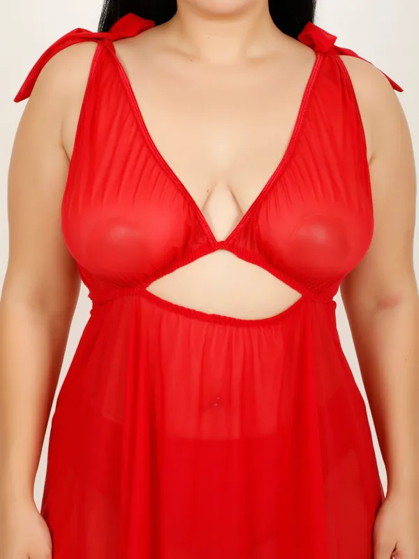 Red_Power_Net_Baby_Doll_Lingerie_For_Women_&_Girls