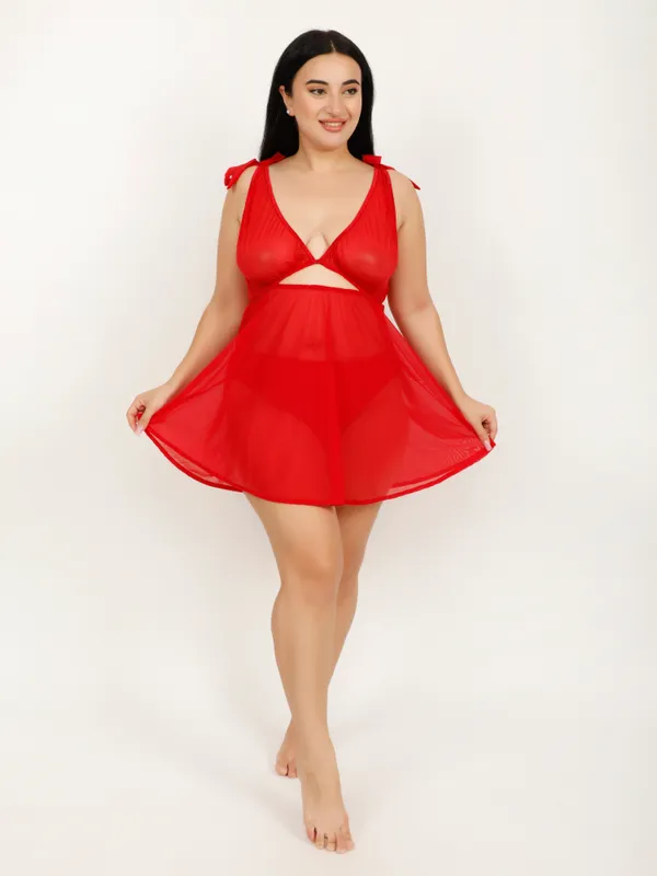 Red_Power_Net_Baby_Doll_Lingerie_For_Women_&_Girls