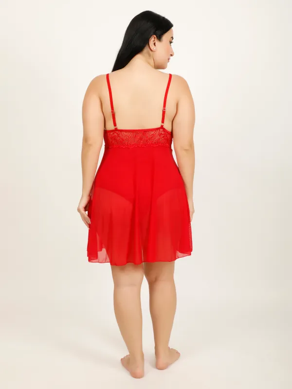 Red_Power_Net_Baby_Doll_Lingerie_For_Women_&_Girls