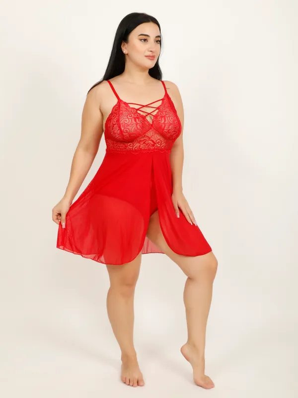 Red_Power_Net_Baby_Doll_Lingerie_For_Women_&_Girls