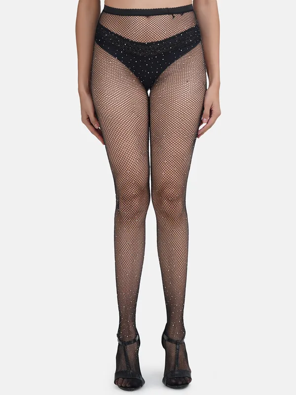 Black_Nylon_Diamond_Fishnet_Stockings_For_Women_&_Girls