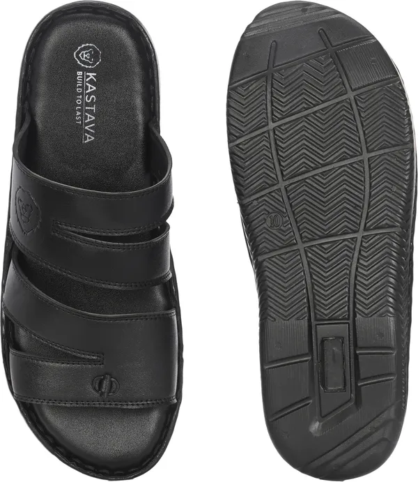 KASTAVA_Synthetic_Cushioned_Comfortable_Men_Sandals_(Black)