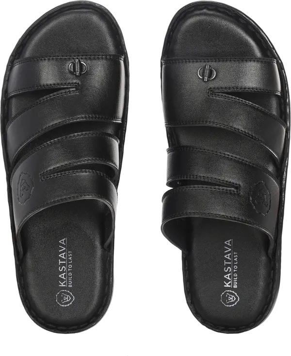 KASTAVA_Synthetic_Cushioned_Comfortable_Men_Sandals_(Black)