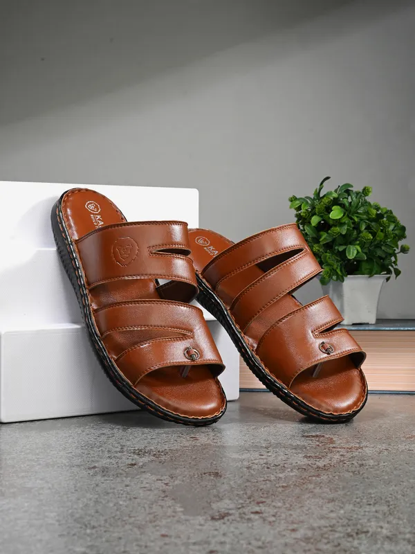KASTAVA_Synthetic_Cushioned_Comfortable_Men_Sandals_(Tan)