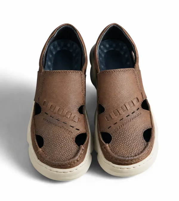 1060_brown_-_Men’s_Premium_Brown_Comfort_Casual_Slip-On_Sandals