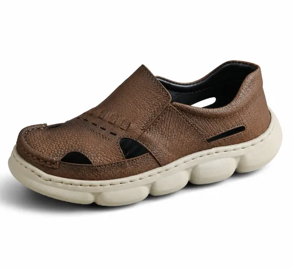 1060_brown_-_Men’s_Premium_Brown_Comfort_Casual_Slip-On_Sandals