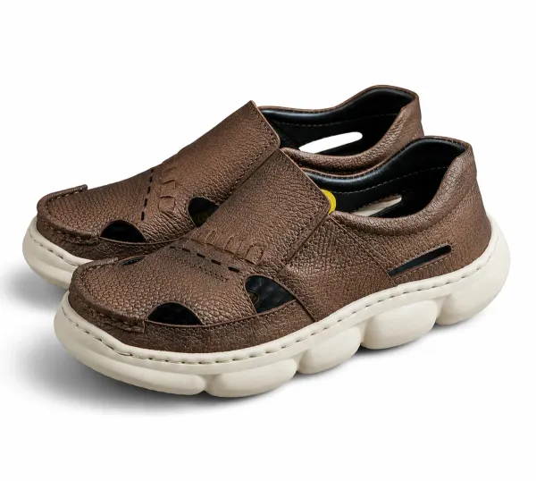 1060_brown_-_Men’s_Premium_Brown_Comfort_Casual_Slip-On_Sandals