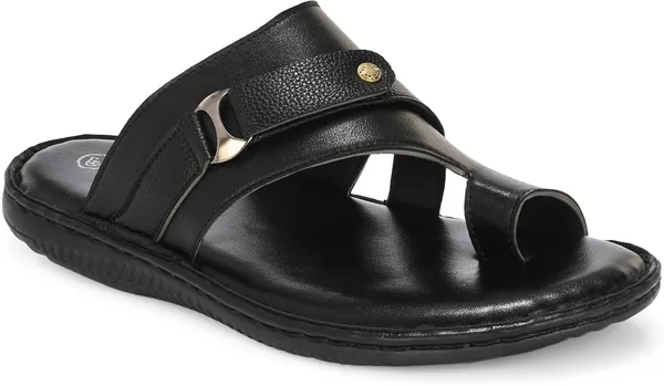 KASTAVA_Cross_Strap_Synthetic_Toe_Ring_Men_Sandals_(Black)