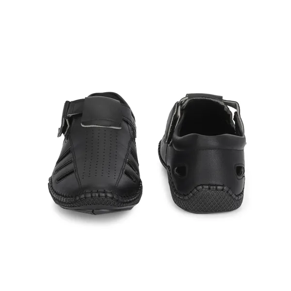 KASTAVA_Premium_Cushioned_Fisherman_Men_Sandals_(Black)