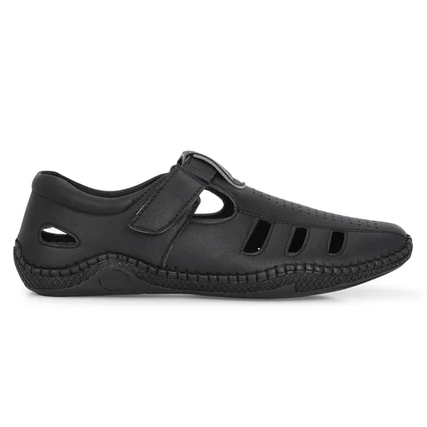 KASTAVA_Premium_Cushioned_Fisherman_Men_Sandals_(Black)