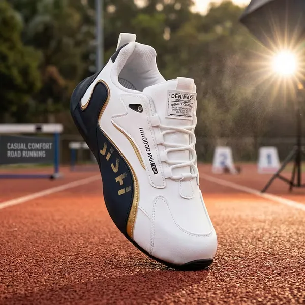 888_Men’s_White_&_Black_Casual_Sneakers_with_Gold_Accent