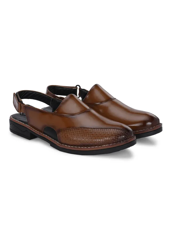 KASTAVA_Premium_Synthetic_Peshawari_Men_Sandals_(Tan)