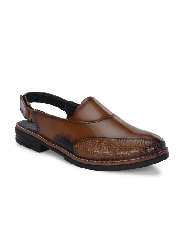 KASTAVA_Premium_Synthetic_Peshawari_Men_Sandals_(Tan)