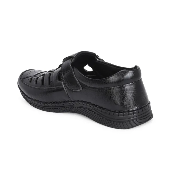 KASTAVA_Premium_Cushioned_Fisherman_Men_Sandals_(Black)