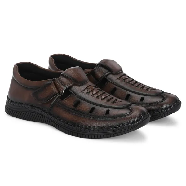 KASTAVA_Premium_Cushioned_Fisherman_Men_Sandals_(Brown)