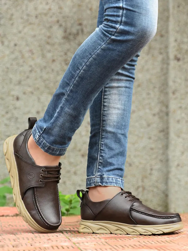 KASTAVA_Casual_Shoes,_Brown_Lace_Up_Sneakers_For_Men_(Brown)
