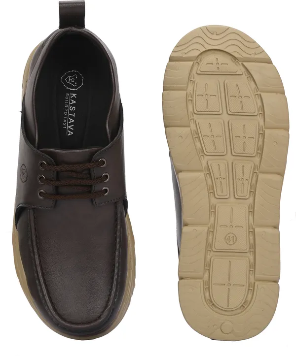 KASTAVA_Casual_Shoes,_Brown_Lace_Up_Sneakers_For_Men_(Brown)