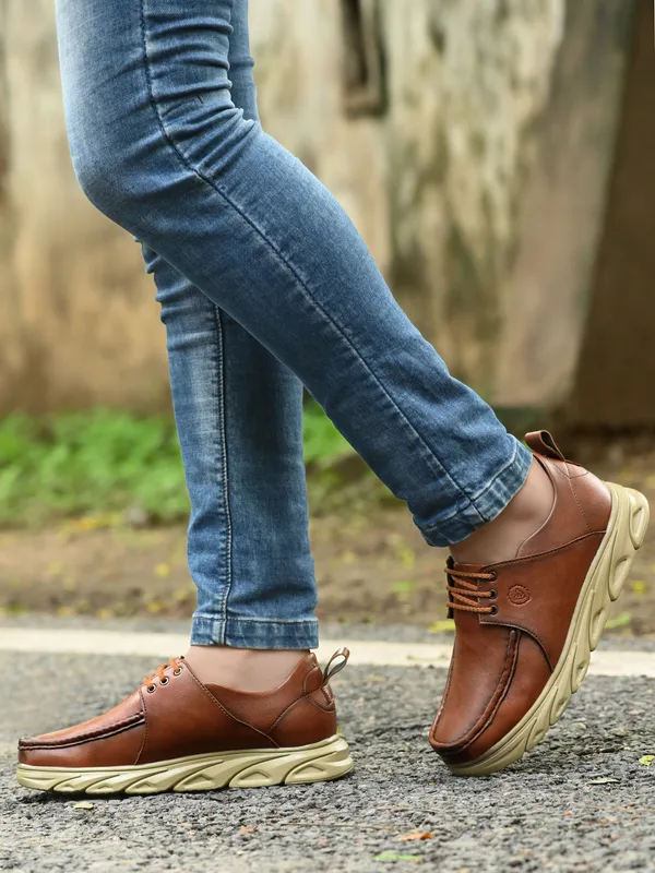 KASTAVA_Casual_Shoes,_Tan_Lace_Up_Sneakers_For_Men_(Tan)