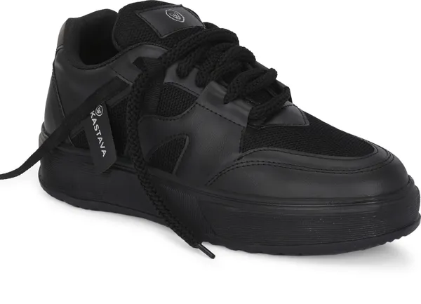 Black_Synthetic_Leather_Lace-Ups_Casuals_Shoes_For_Men