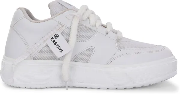 White_Synthetic_Leather_Lace-Ups_Casuals_Shoes_For_Men