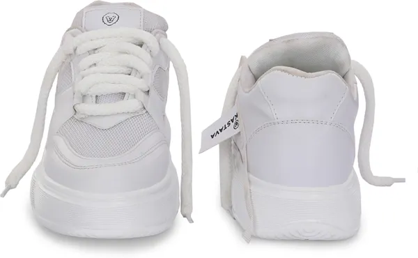 White_Synthetic_Leather_Lace-Ups_Casuals_Shoes_For_Men