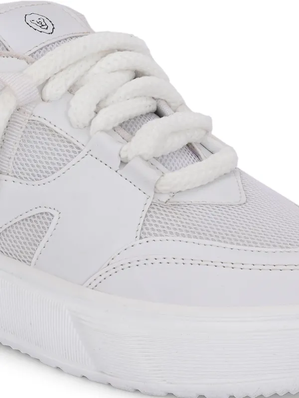 White_Synthetic_Leather_Lace-Ups_Casuals_Shoes_For_Men