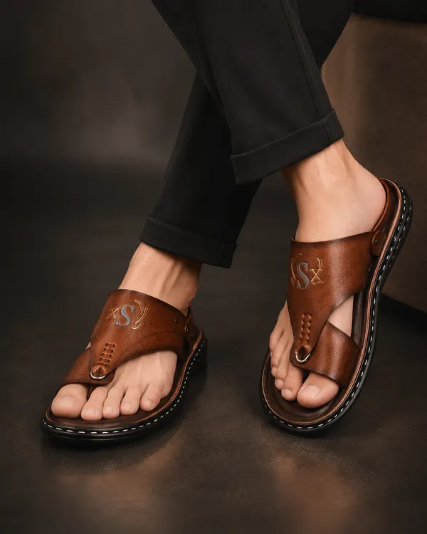 Brown_Peshwari_Cum_Casual_Synthetic_LEATHER_Sandal_&_Slipper_For_Men-Kastava