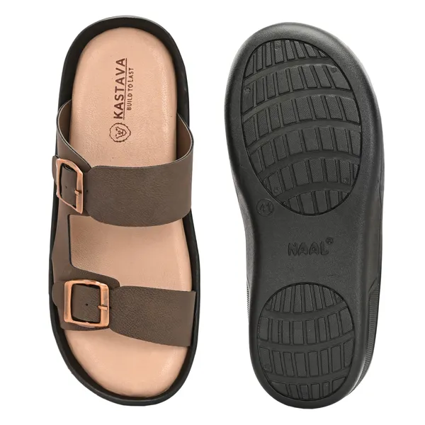 KASTAVA_Men_Casual_slippers_in_black_colour