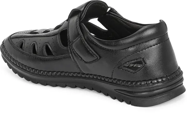 KASTAVA_Premium_Cushioned_Fisherman_Men_Sandals_(Black)