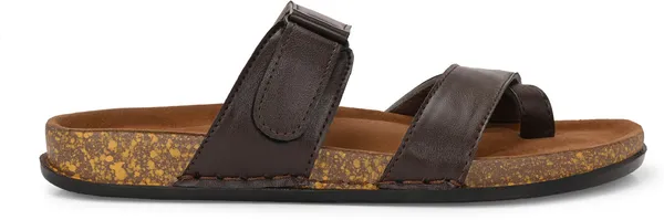 KASTAVA_Cross_Strap_Synthetic_Toe_Ring_Men_Sandals_(Brown)