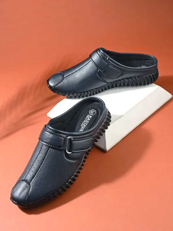Kastava_ComfortFit_saphire_blue_Velcro_Slip-On_for_Men