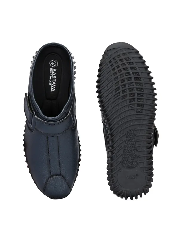 Kastava_ComfortFit_saphire_blue_Velcro_Slip-On_for_Men