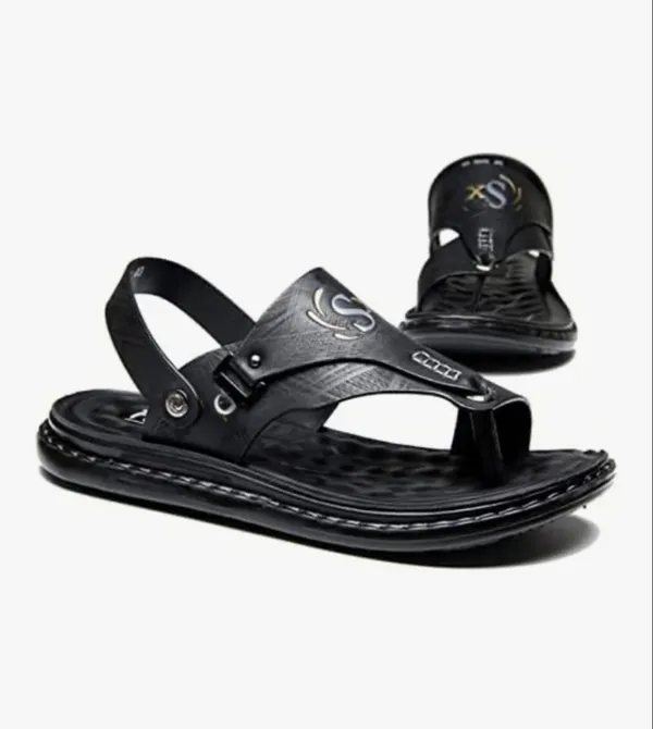 Black_Peshwari_Cum_Casual_Synthetic_Leather_Sandal_And_Slipper_For_Men-_Kastava