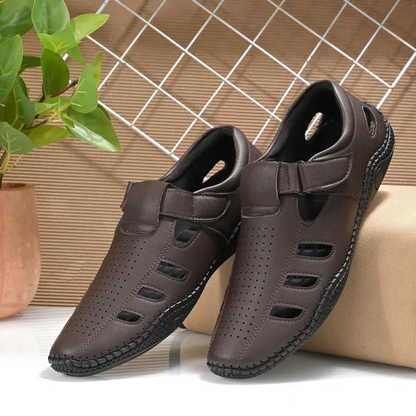 KASTAVA_Premium_Cushioned_Fisherman_Men_Sandals_(Brown)