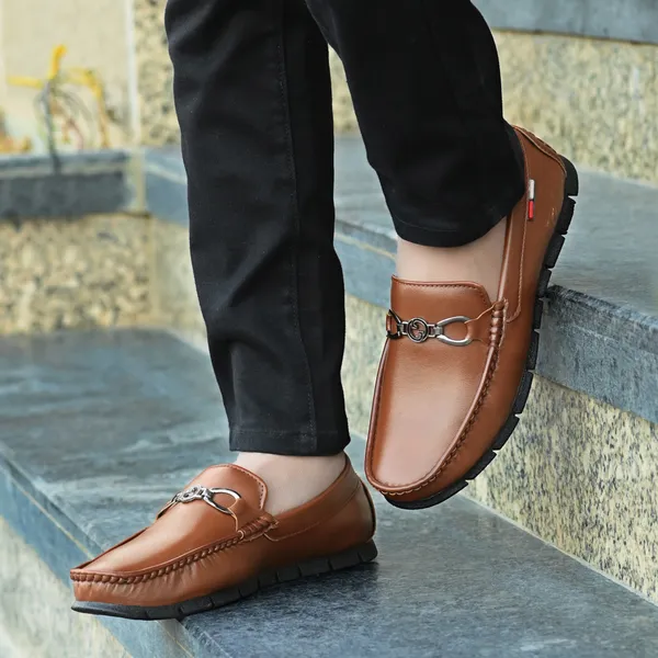 Tan_Synthetic_Leather_Slip-On_Na_Shoes_For_Men