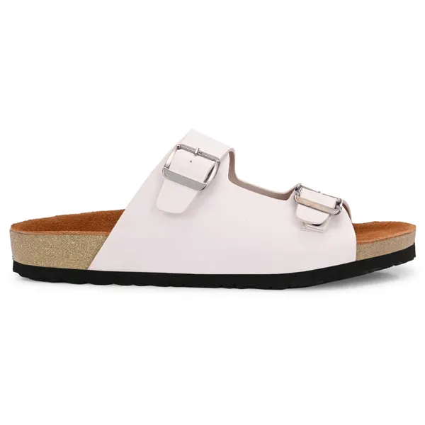 White_slippers_with_hiqh_quality_sythetic_leather,_genuine_leatherite_cushioned_insoles_and_rubber_sole_for_a_long_lasting_effect
