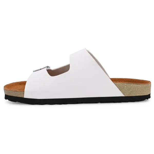 White_slippers_with_hiqh_quality_sythetic_leather,_genuine_leatherite_cushioned_insoles_and_rubber_sole_for_a_long_lasting_effect