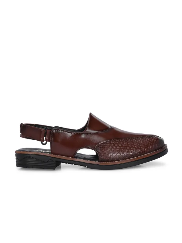 Brown_Premium_Synthetic_Peshawari_Men_Sandals-Kastava