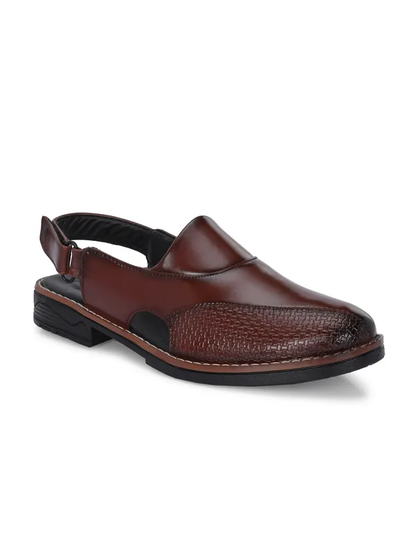 Brown_Premium_Synthetic_Peshawari_Men_Sandals-Kastava