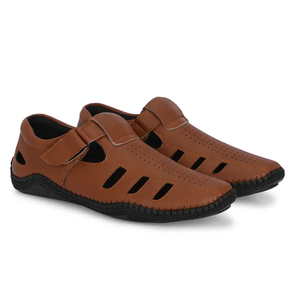 KASTAVA_Premium_Cushioned_Fisherman_Men_Sandals_(Tan)