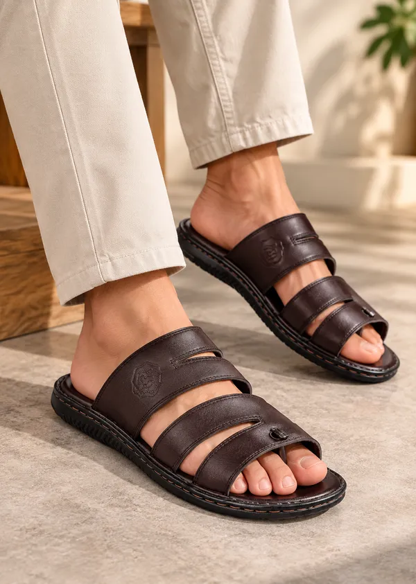104_brown_-_Synthetic_Cushioned_Comfortable_Men_Sandals_(Brown)