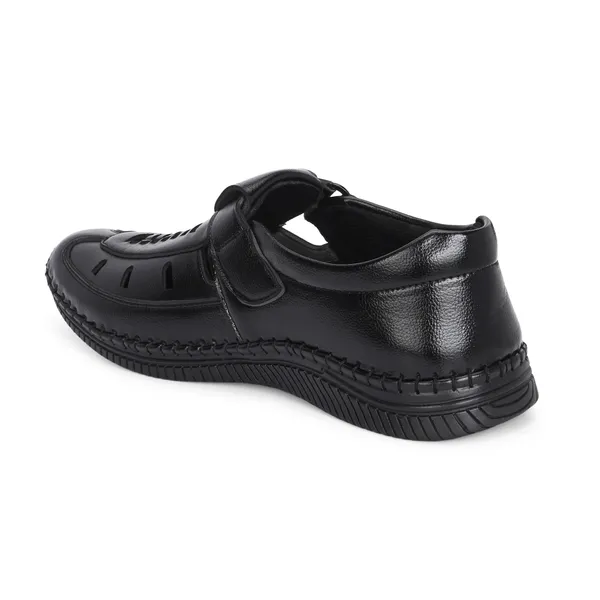 KASTAVA_Premium_Cushioned_Fisherman_Men_Sandals_(Black)